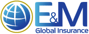 E&M Global Insurance: Full Service International Insurance Agency Logo